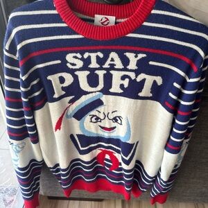 Stay Puft Striped Sweater - Blue and Red